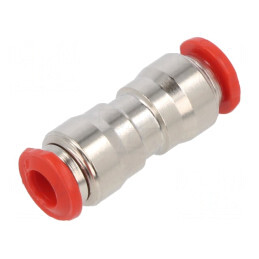 Racord Push-In Trecere Alamă Nichelată 20 bar | Electronic-mag.ro | Componente Electronice