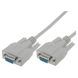 Cablu D-Sub 9 pini 2m Gri Ecranat