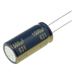 Condensator electrolitic low ESR 1500uF 63V THT | Electronic-mag.ro | Componente Electronice