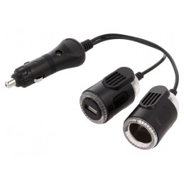Splitter Brichetă Auto cu Port USB A | Electronic-mag.ro | Componente Electronice