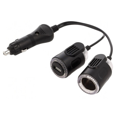 Splitter Brichetă Auto cu Port USB A | Electronic-mag.ro | Componente Electronice