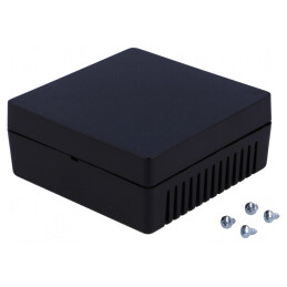 Carcasă ABS neagră pentru alarmă 85x85x35.5mm | Electronic-mag.ro | Componente Electronice