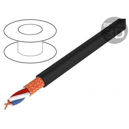 Cablu pentru microfon HELUSOUND® negru 30÷70°C | Electronic-mag.ro | Componente Electronice