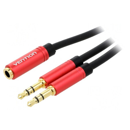 Cablu Audio Jack 3,5mm 3pin la 4pin 0,3m | Electronic-mag.ro | Componente Electronice
