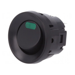 Comutator Rocker ON-OFF cu LED Negru 3A 250V