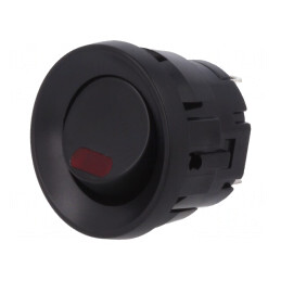 Comutator Rocker SPST ON-OFF cu LED Negru 3A/250VAC | Electronic-mag.ro | Componente Electronice