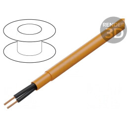 Cablu Neecranat PUR Portocaliu 2x0.75mm² 300V/500V | Electronic-mag.ro | Componente Electronice