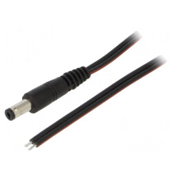 Cablu Alimentare DC 5,5/2,1 Negru 1,5m 2x0,75mm2