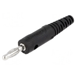 Mufă Banană 4mm 10A Neagră pentru Cablu 2mm | Electronic-mag.ro | Componente Electronice