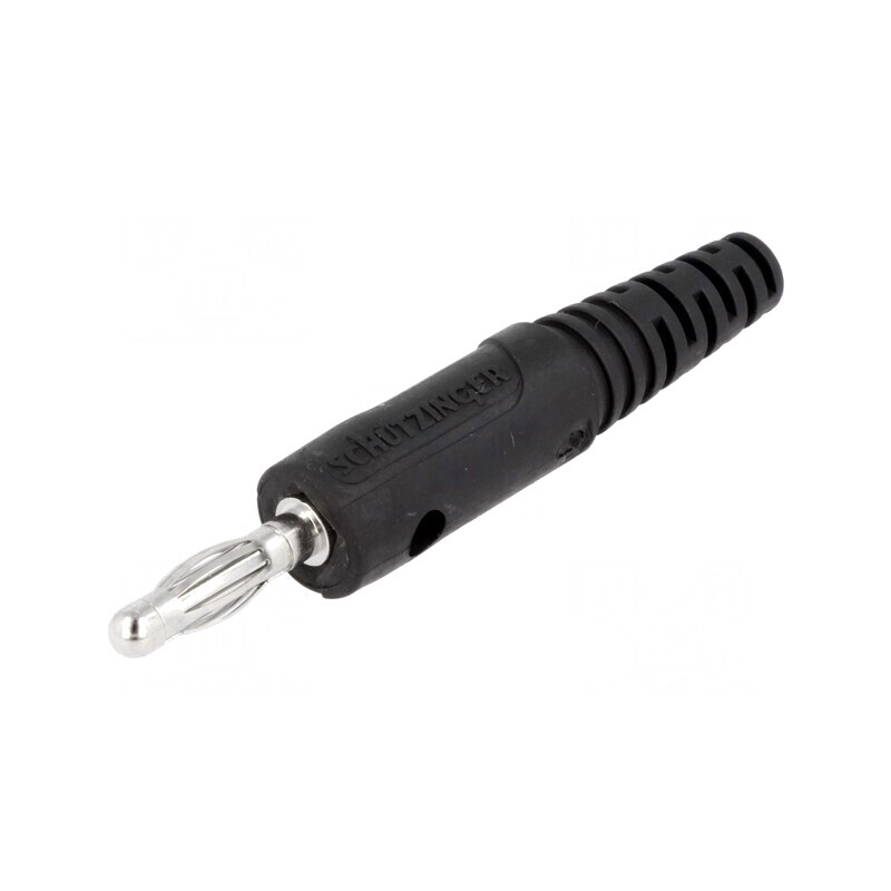 Mufă Banană 4mm 10A Neagră pentru Cablu 2mm | Electronic-mag.ro | Componente Electronice