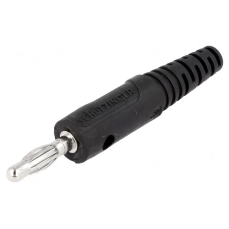 Mufă Banană 4mm 10A Neagră pentru Cablu 2mm | Electronic-mag.ro | Componente Electronice
