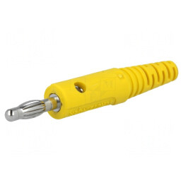 Mufă banană galbenă 4mm 32A 70VDC | Electronic-mag.ro | Componente Electronice