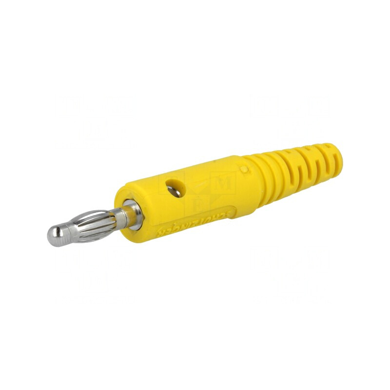 Mufă banană galbenă 4mm 32A 70VDC | Electronic-mag.ro | Componente Electronice