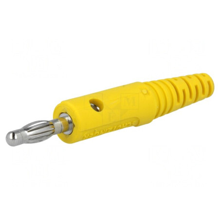 Mufă banană galbenă 4mm 32A 70VDC | Electronic-mag.ro | Componente Electronice