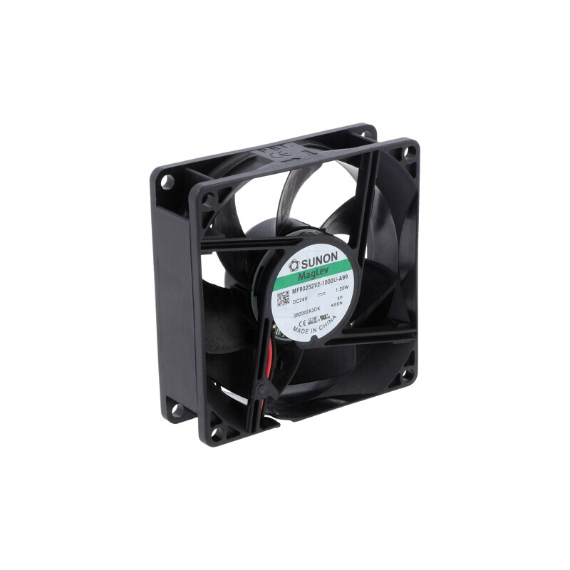Ventilator axial 24V DC 80x80x25mm 61.2m3/h 30dBA | Electronic-mag.ro | Componente Electronice