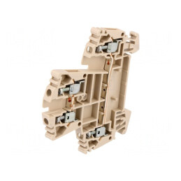 Conector Îmbinare Șine 2,5mm2 4 Borne Bej 5,1mm | Electronic-mag.ro | Componente Electronice