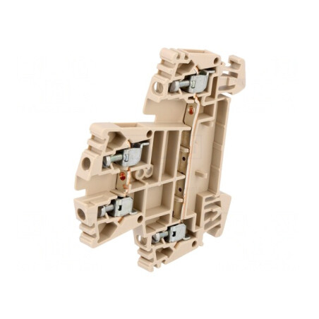 Conector Îmbinare Șine 2,5mm2 4 Borne Bej 5,1mm | Electronic-mag.ro | Componente Electronice