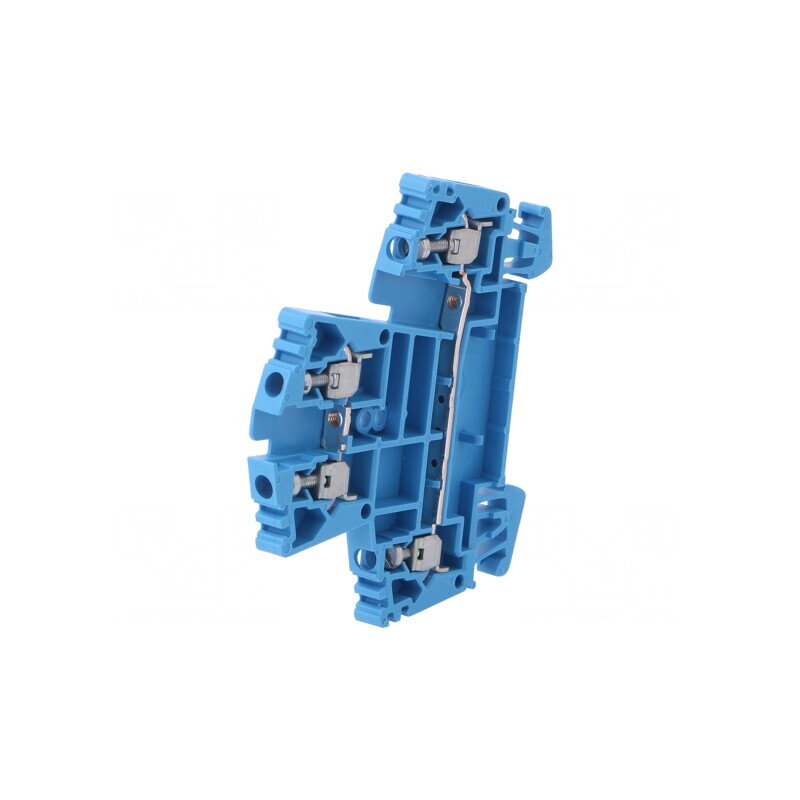 Conector Șine 2.5mm2 4 Borne Albastru TS35 | Electronic-mag.ro | Componente Electronice