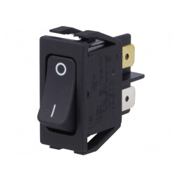 Rocker Switch ON-OFF 16A 250V Black IP40