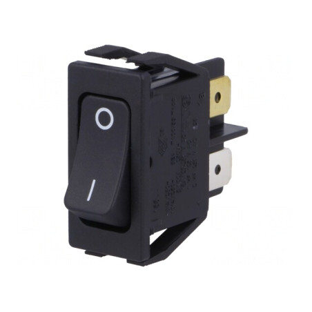Rocker Switch ON-OFF 16A 250V Black IP40 | Electronic-mag.ro | Componente Electronice