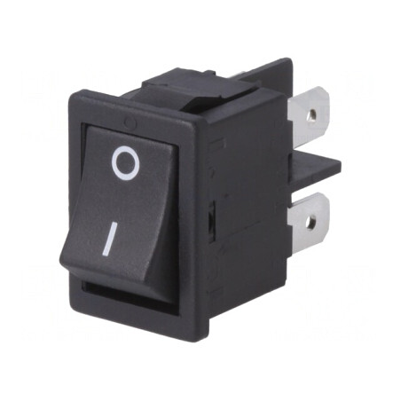 Comutator Rocker DPST Negru OFF-ON 16A 250V | Electronic-mag.ro | Componente Electronice