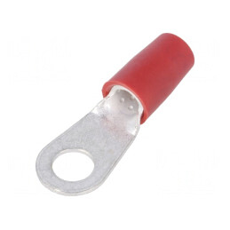 Vârf Crimpat Inelar M6 6,35mm Roșu 6,64-10,5mm² | Electronic-mag.ro | Componente Electronice