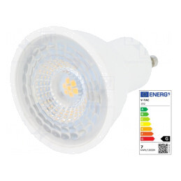 Lampă LED GU10 Alb Cald 6,5W 3000K | Electronic-mag.ro | Componente Electronice