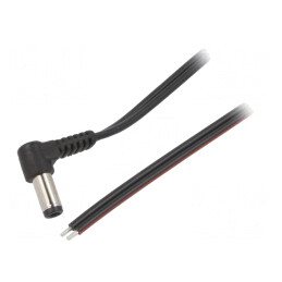 Cablu Alimentare DC 5,5/2,5 1,5m Negru | Electronic-mag.ro | Componente Electronice