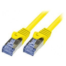 Patch Cord Ethernet S/FTP Cat 6a LSZH Galben 2m | Electronic-mag.ro | Componente Electronice