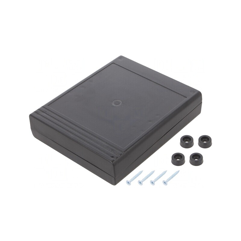 Carcasă desktop ABS neagră 119mm x 143mm x 27mm | Electronic-mag.ro | Componente Electronice Carcasă desktop ABS neagră 119mm x 143mm x 27mm | Electronic-mag.ro | Componente Electronice