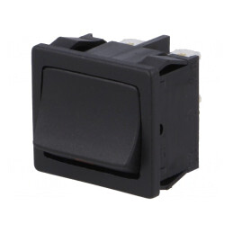 Comutator Rocker ON-OFF 12A/250VAC Negru IP40 | Electronic-mag.ro | Componente Electronice