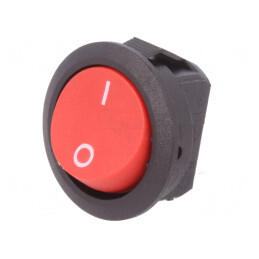 Comutator Basculant ON-OFF 12A/250VAC Roșu IP40 | Electronic-mag.ro | Componente Electronice