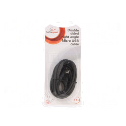 Cablu USB 2.0 A la Micro B în unghi aurit | Electronic-mag.ro | Componente Electronice