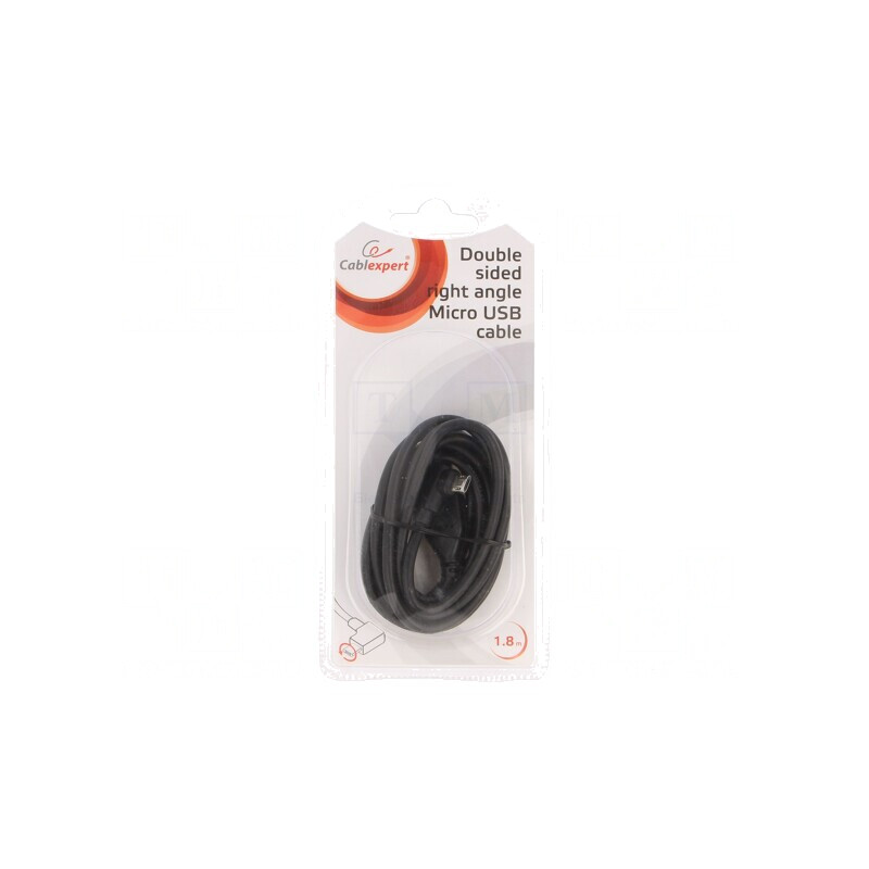 Cablu USB 2.0 A la Micro B în unghi aurit | Electronic-mag.ro | Componente Electronice