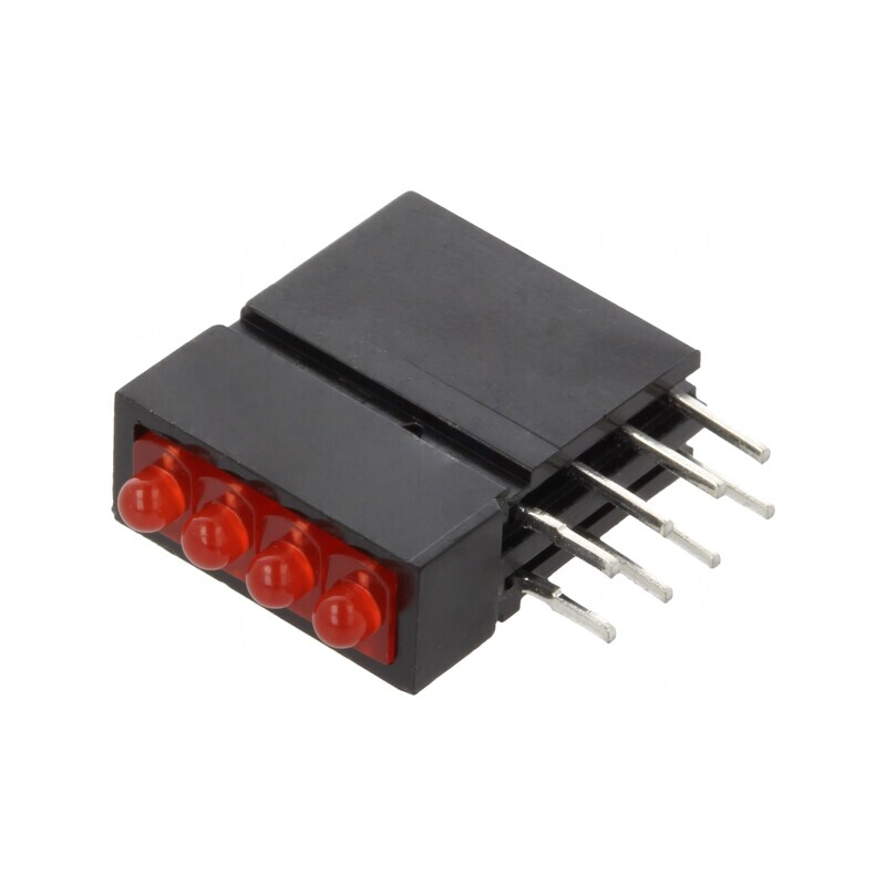 LED Roșu 1.8mm 4 Diode 20mA 70° 1-5mcd | Electronic-mag.ro | Componente Electronice