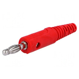 Mufă Banană 4mm Roșie 32A 70VDC | Electronic-mag.ro | Componente Electronice