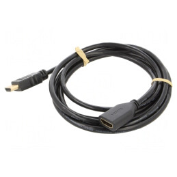 Cablu HDMI 2.0 HDCP 2.2 2m Negru | Electronic-mag.ro | Componente Electronice