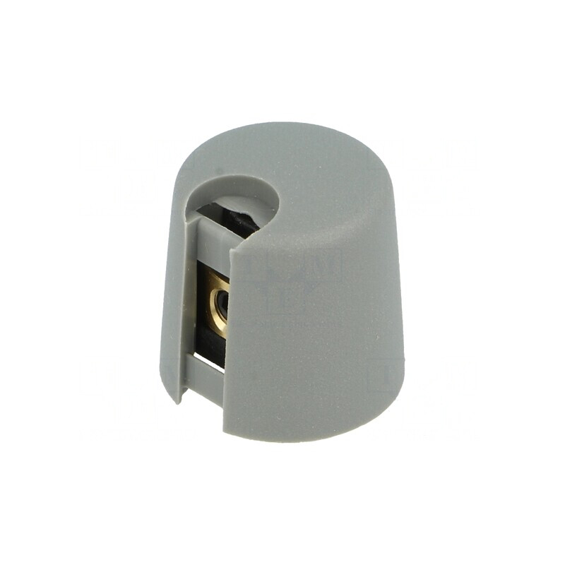 Buton rotativ gri cu indicator plastic Ø6mm Ø16x16mm | Electronic-mag.ro | Componente Electronice