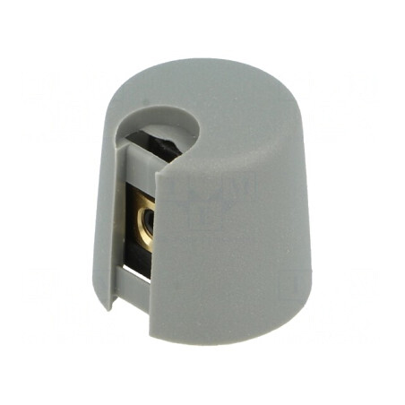 Buton rotativ gri cu indicator plastic Ø6mm Ø16x16mm | Electronic-mag.ro | Componente Electronice