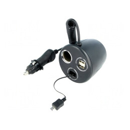 Splitter Brichetă Auto 10A 7-12VDC Negru 1m | Electronic-mag.ro | Componente Electronice