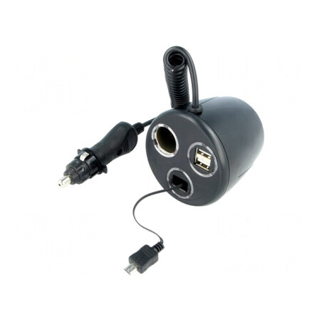 Splitter Brichetă Auto 10A 7-12VDC Negru 1m | Electronic-mag.ro | Componente Electronice