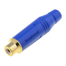 Mufă RCA Mamă Albastră Aurită 3-7mm | Electronic-mag.ro | Componente Electronice
