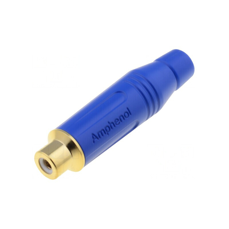 Mufă RCA Mamă Albastră Aurită 3-7mm | Electronic-mag.ro | Componente Electronice