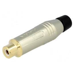 Mufă RCA Mamă Gri Aurit Lipire pe Cablu | Electronic-mag.ro | Componente Electronice