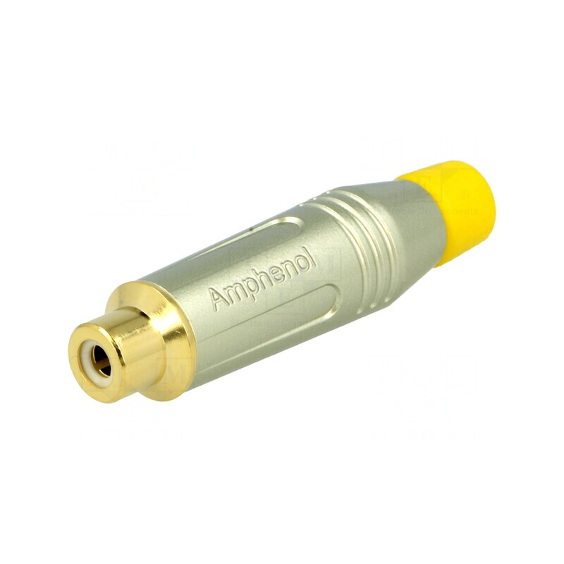 Mufă RCA Mamă Aurită pentru Lipire Gri 3-7mm | Electronic-mag.ro | Componente Electronice