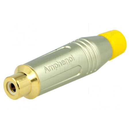 Mufă RCA Mamă Aurită pentru Lipire Gri 3-7mm | Electronic-mag.ro | Componente Electronice