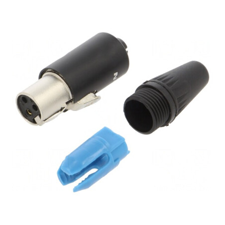Mufă XLR Mini Mamă 3 Pin Aurită | Electronic-mag.ro | Componente Electronice