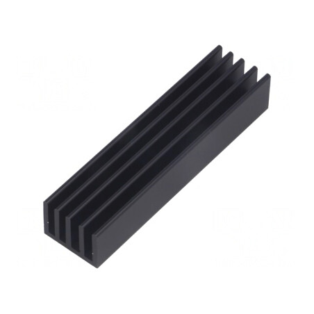 Radiator Extrudat cu Aripioare Negru 75x19x14mm | Electronic-mag.ro | Componente Electronice