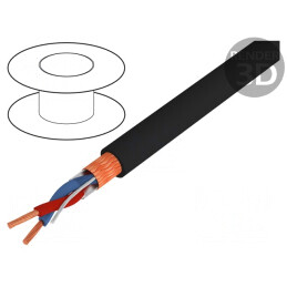 Cablu pentru difuzor HELUSOUND 2x0,22mm2 Cu Negru