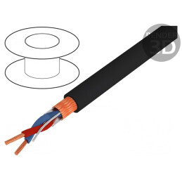 Cablu pentru difuzor HELUSOUND 2x0,22mm2 Cu Negru | Electronic-mag.ro | Componente Electronice